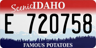 ID license plate E720758