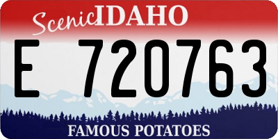 ID license plate E720763