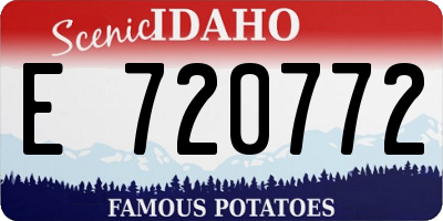 ID license plate E720772