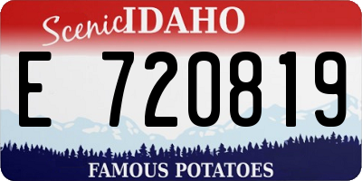 ID license plate E720819