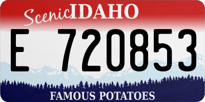 ID license plate E720853