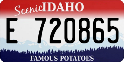 ID license plate E720865
