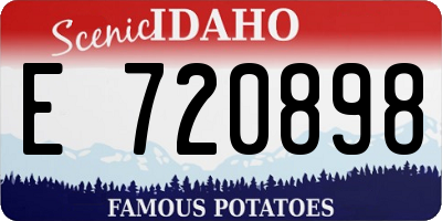 ID license plate E720898