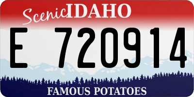 ID license plate E720914