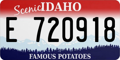 ID license plate E720918