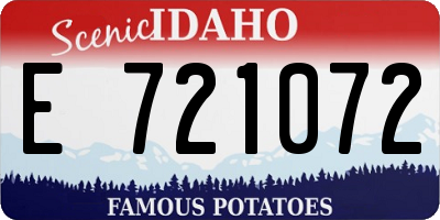 ID license plate E721072