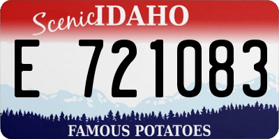 ID license plate E721083