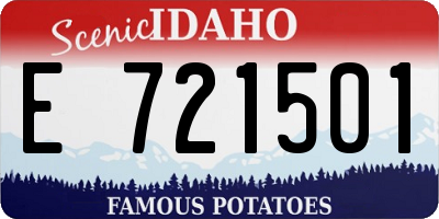 ID license plate E721501