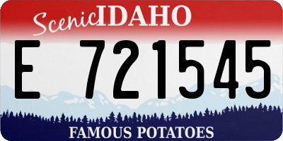 ID license plate E721545