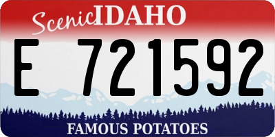 ID license plate E721592