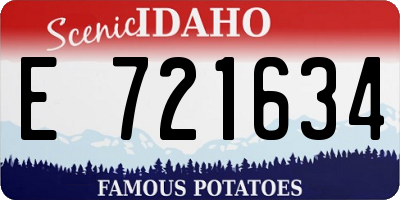 ID license plate E721634