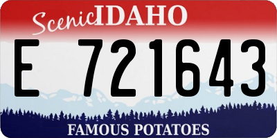 ID license plate E721643