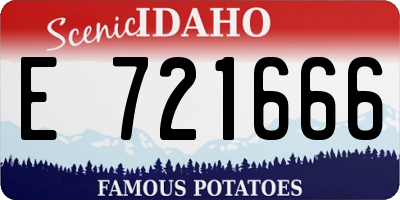 ID license plate E721666