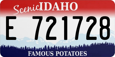 ID license plate E721728