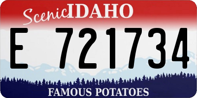 ID license plate E721734
