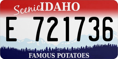ID license plate E721736