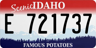 ID license plate E721737