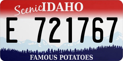 ID license plate E721767