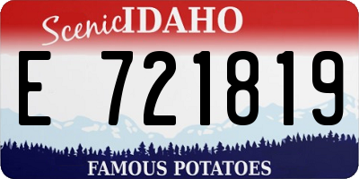 ID license plate E721819