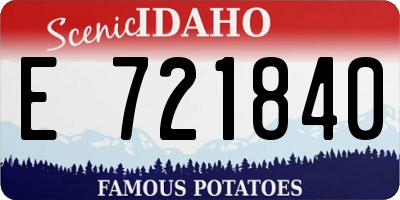 ID license plate E721840
