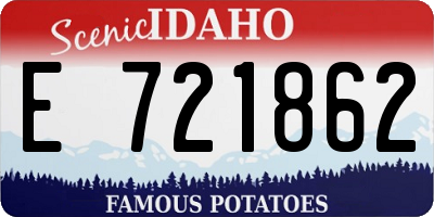 ID license plate E721862