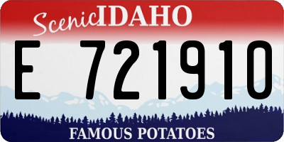 ID license plate E721910