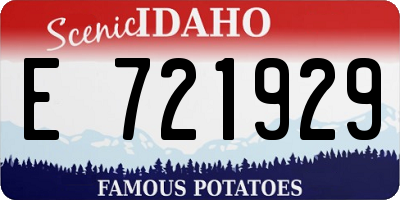 ID license plate E721929
