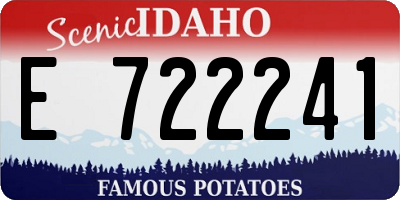 ID license plate E722241