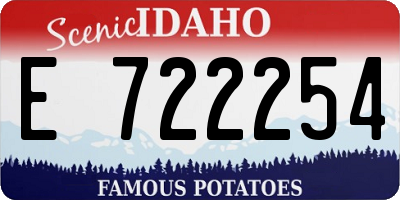 ID license plate E722254