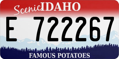 ID license plate E722267