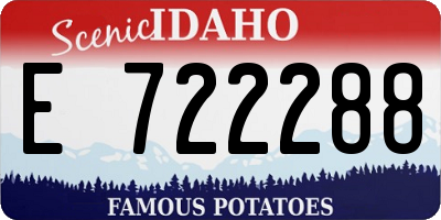 ID license plate E722288