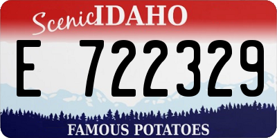 ID license plate E722329