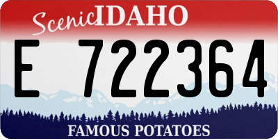 ID license plate E722364