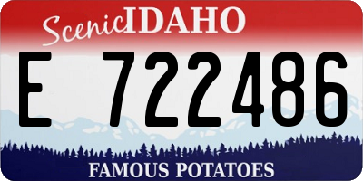 ID license plate E722486
