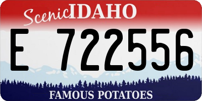 ID license plate E722556