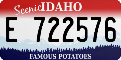 ID license plate E722576