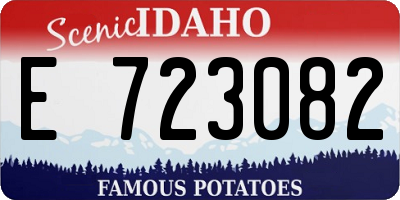 ID license plate E723082