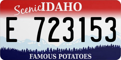 ID license plate E723153