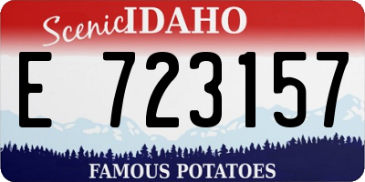 ID license plate E723157