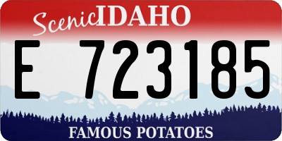 ID license plate E723185