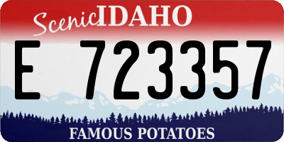 ID license plate E723357
