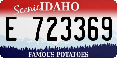 ID license plate E723369