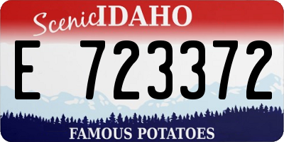 ID license plate E723372