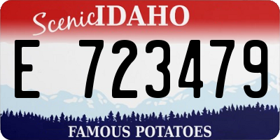 ID license plate E723479