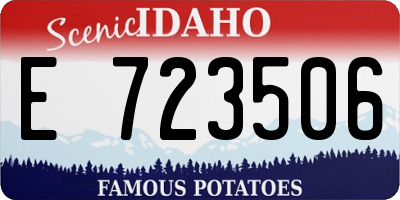 ID license plate E723506