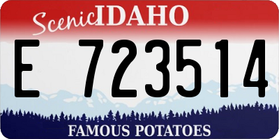 ID license plate E723514