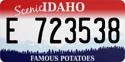 ID license plate E723538