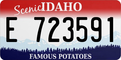 ID license plate E723591