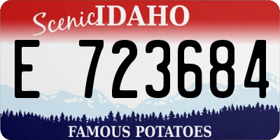 ID license plate E723684