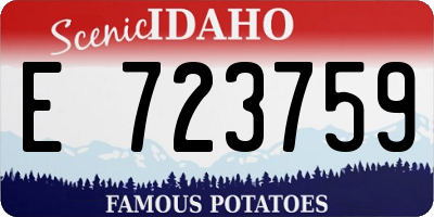 ID license plate E723759